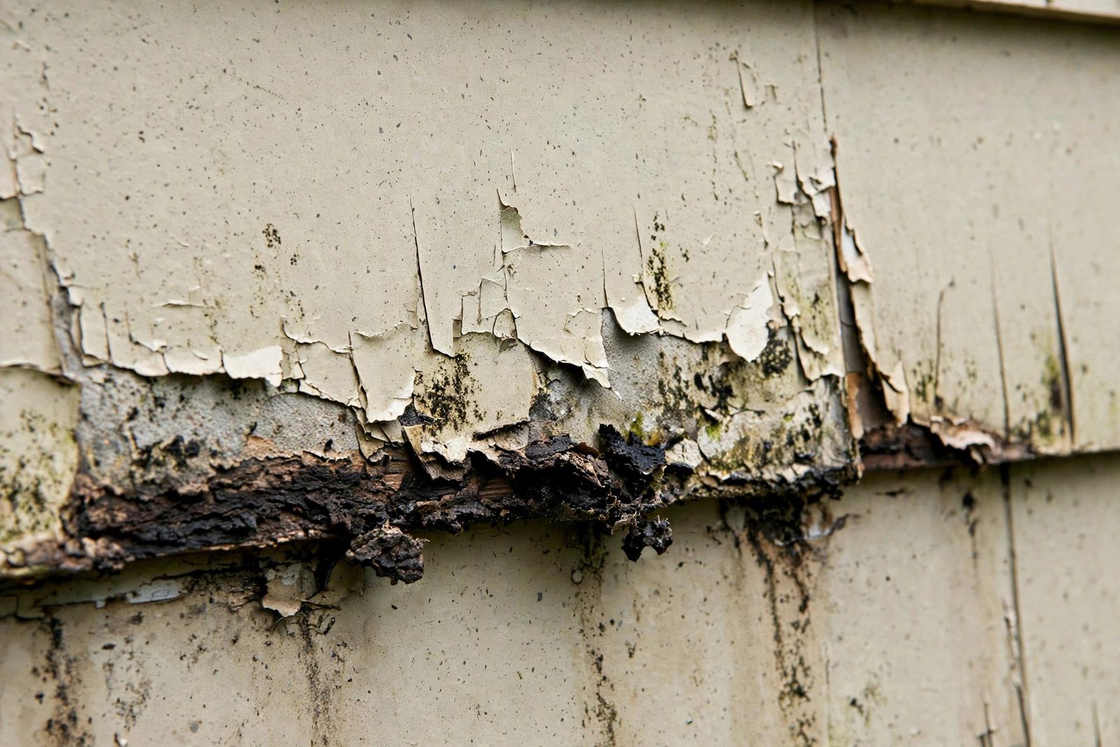 Example of siding damage — illustrative