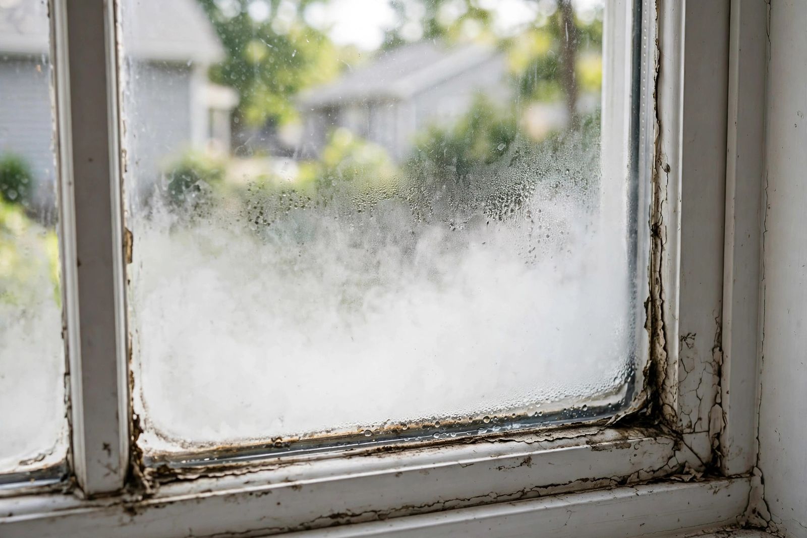 Example of fogged window — illustrative